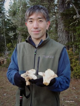 Sam with Chanterelles by Kitty Elvin