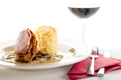 Mushroom and wine