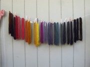 A rainbow of mushroom-dyed yarn