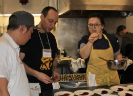 In the kitchen